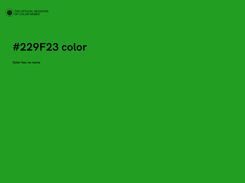#229F23 color image