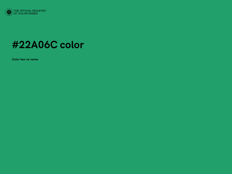 #22A06C color image