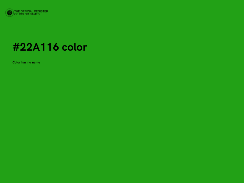 #22A116 color image