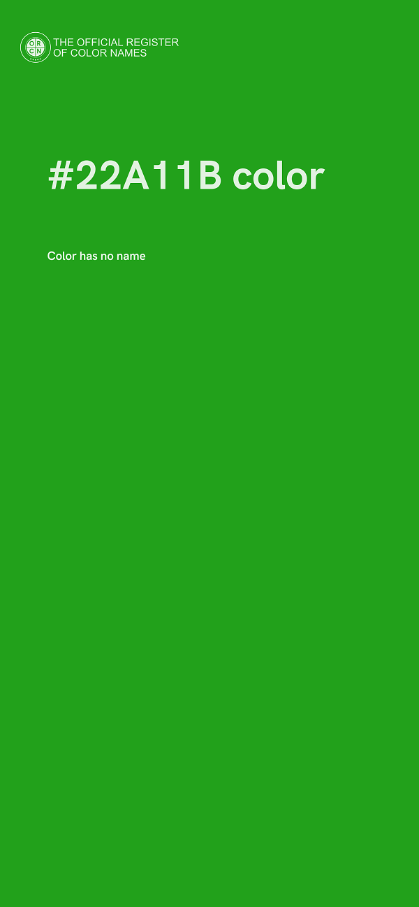 #22A11B color image
