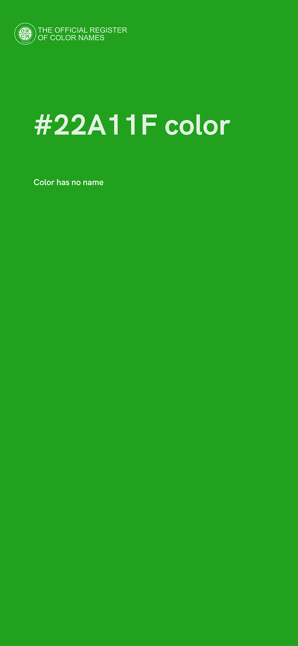 #22A11F color image