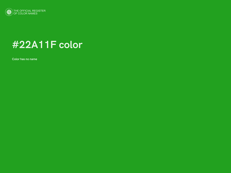 #22A11F color image