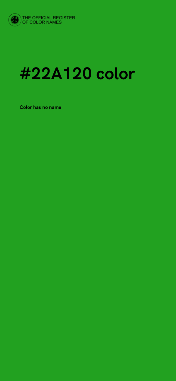 #22A120 color image