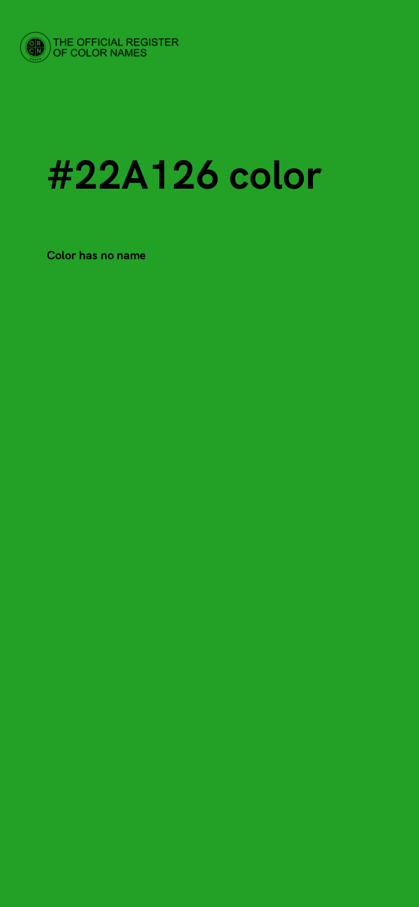 #22A126 color image