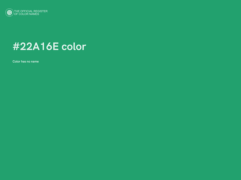 #22A16E color image