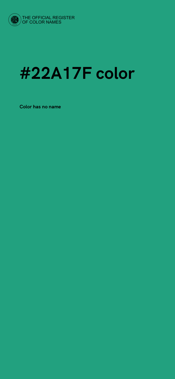 #22A17F color image