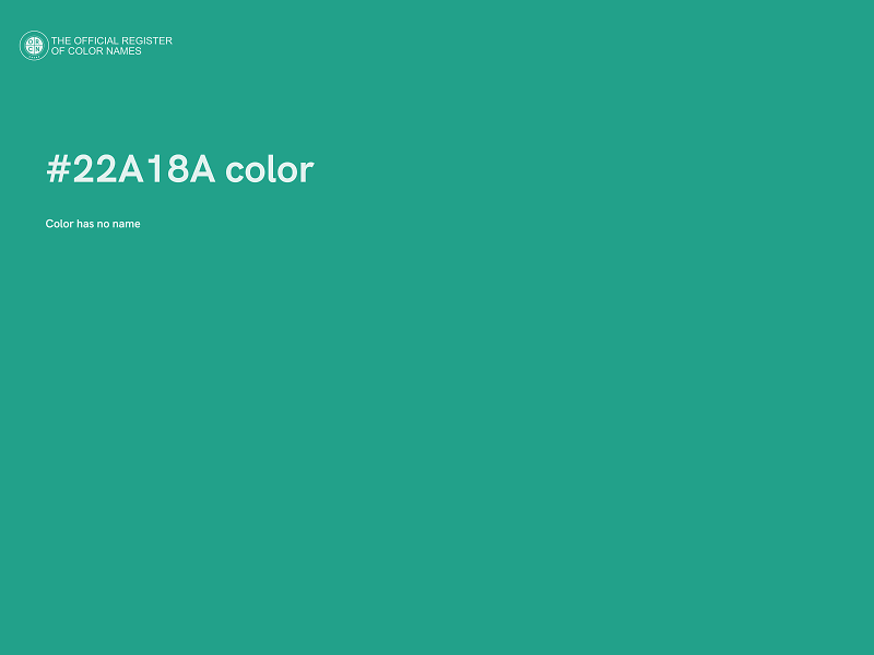 #22A18A color image