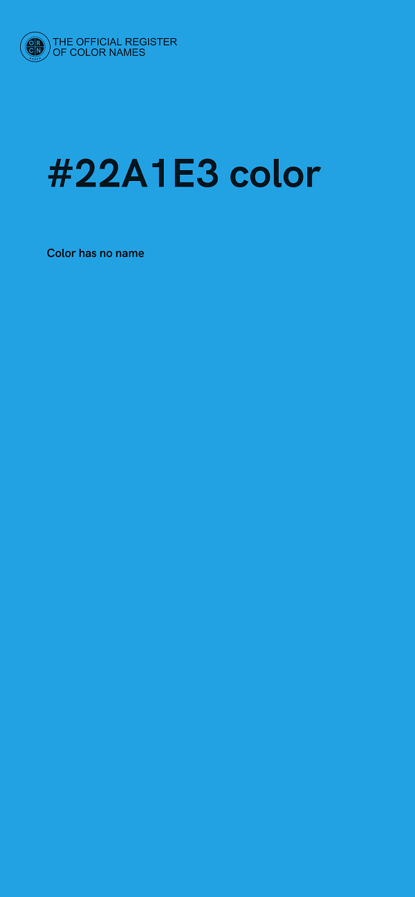 #22A1E3 color image