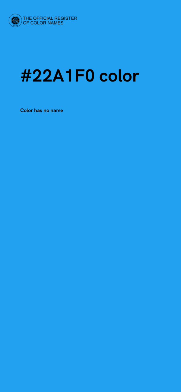 #22A1F0 color image