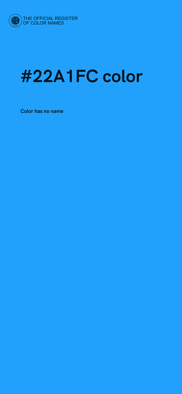 #22A1FC color image