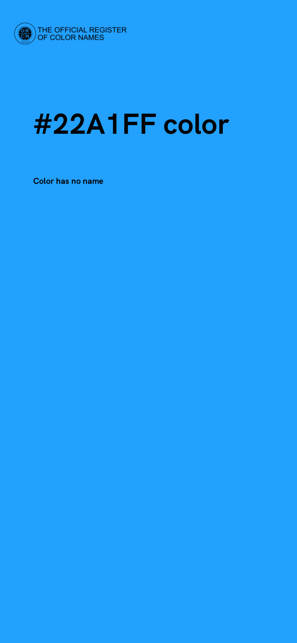 #22A1FF color image