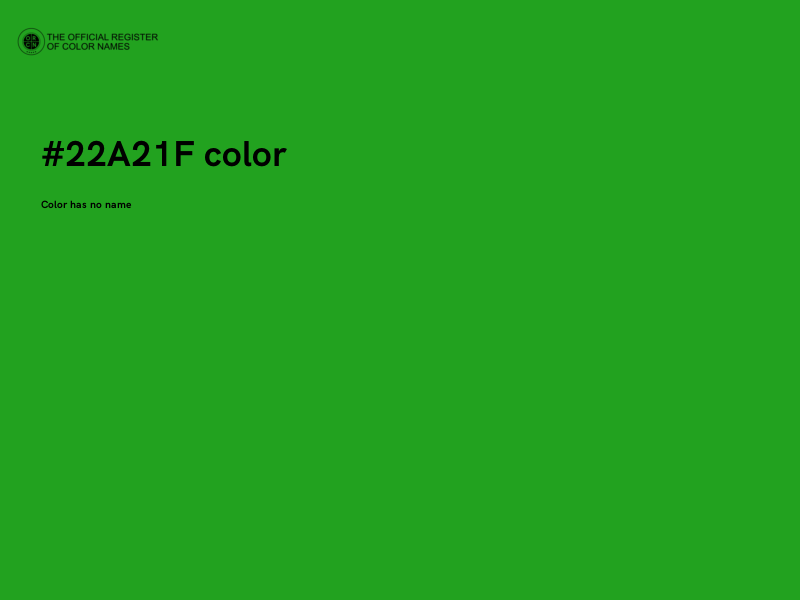 #22A21F color image