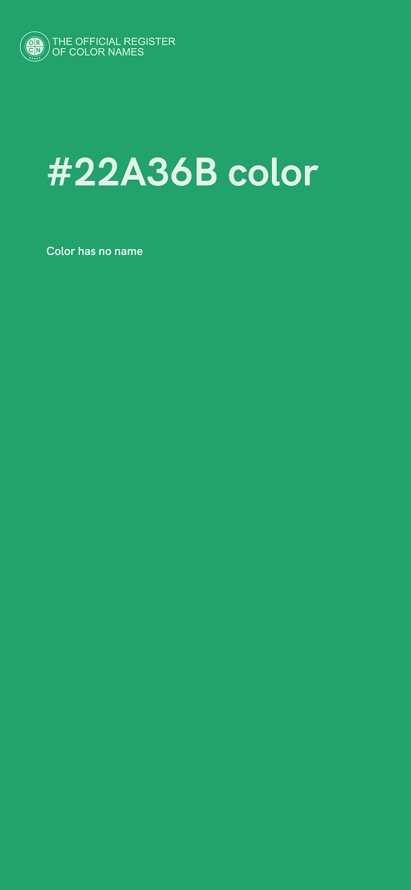 #22A36B color image