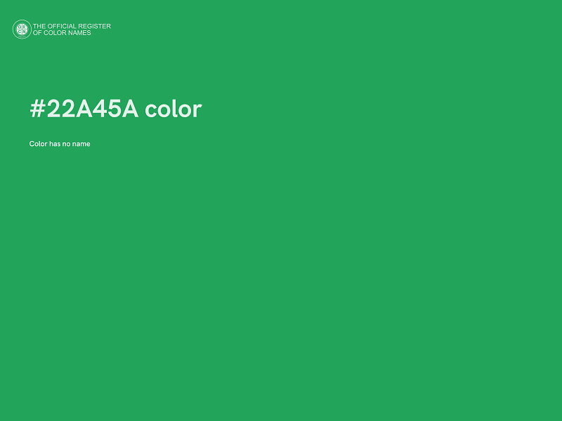 #22A45A color image