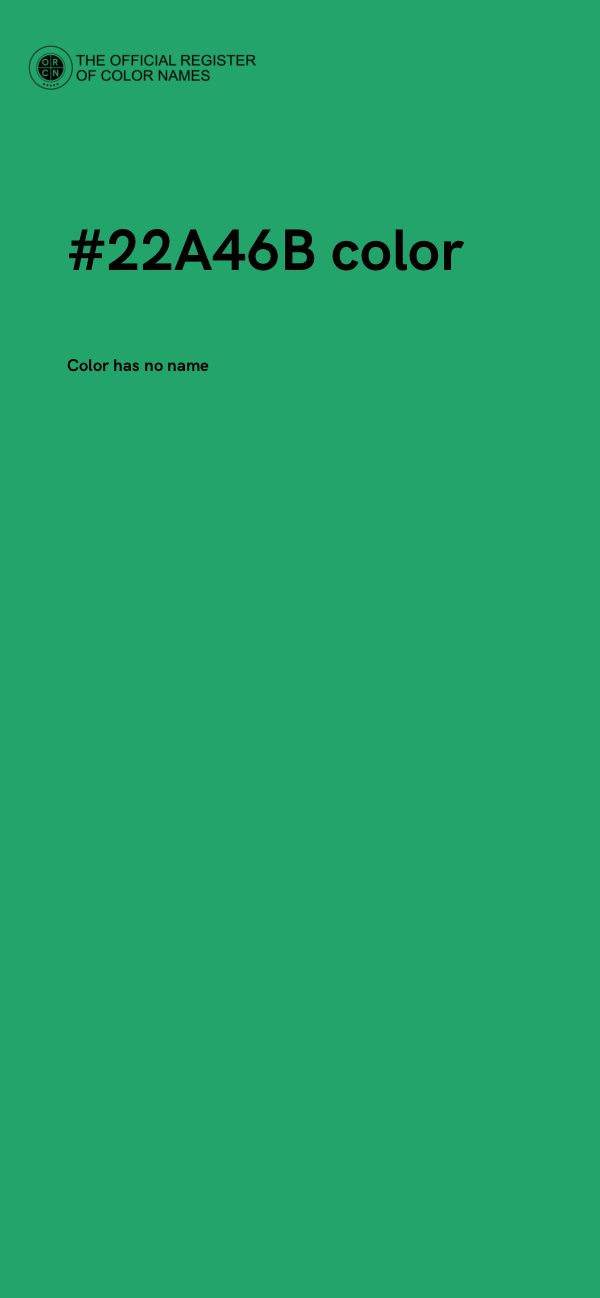 #22A46B color image