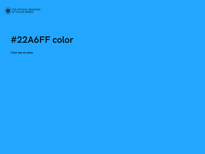 #22A6FF color image