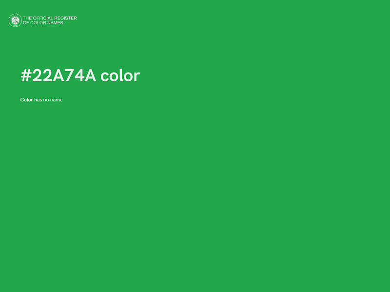 #22A74A color image