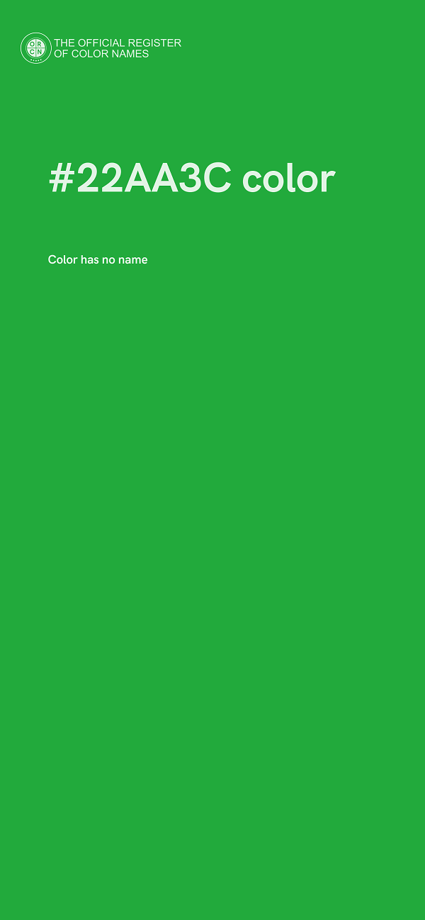 #22AA3C color image