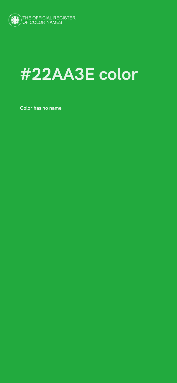#22AA3E color image
