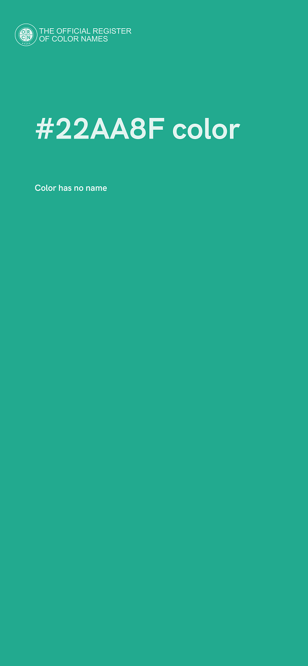 #22AA8F color image