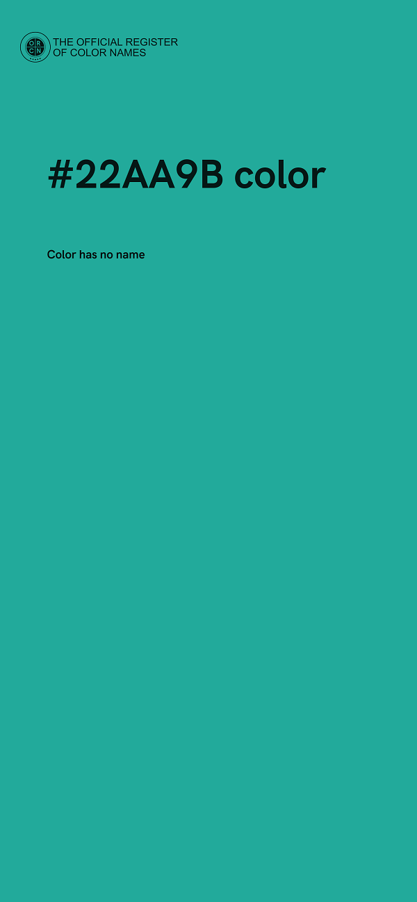 #22AA9B color image