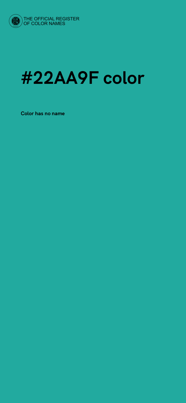 #22AA9F color image