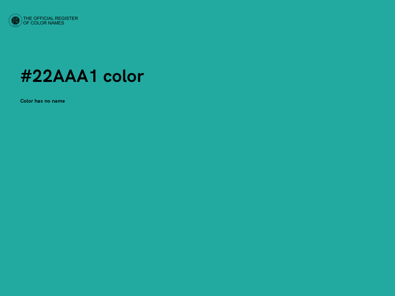 #22AAA1 color image