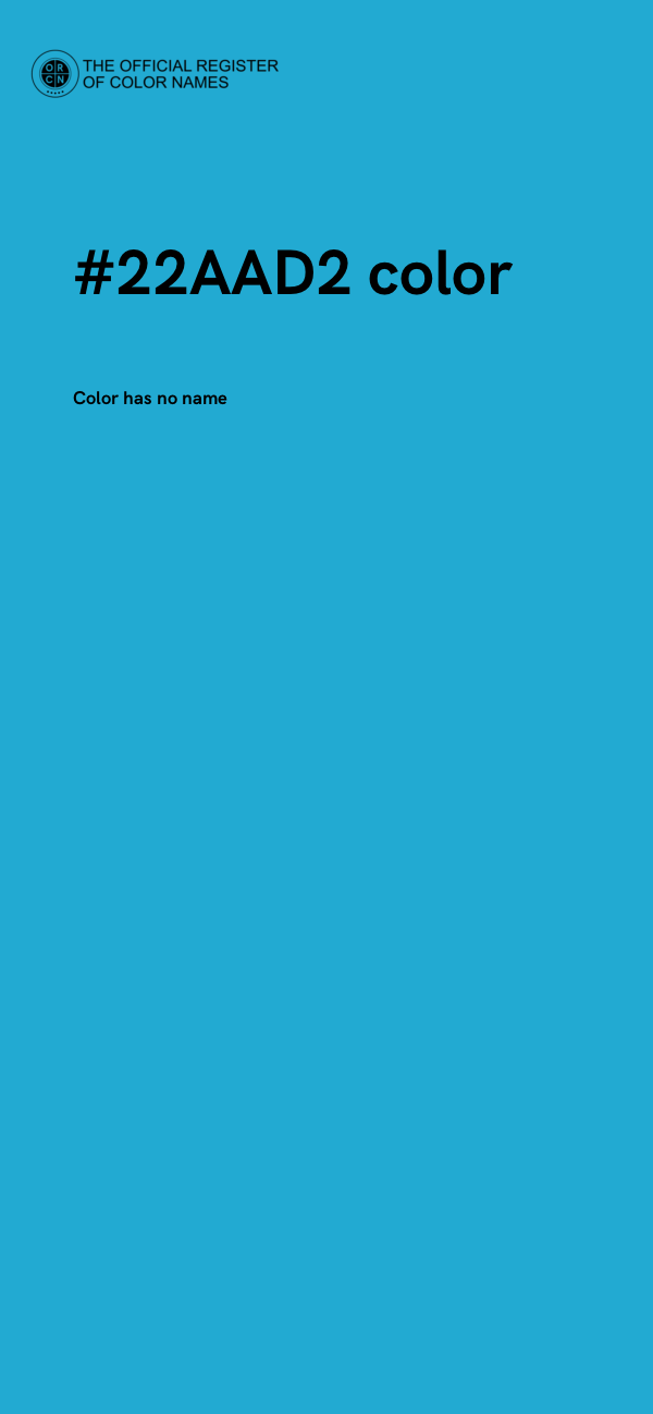 #22AAD2 color image