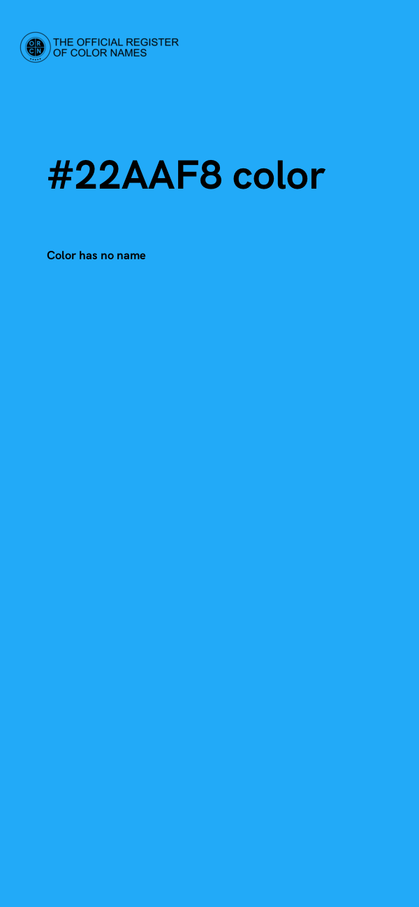 #22AAF8 color image