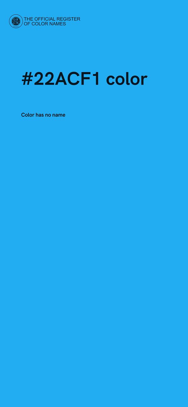 #22ACF1 color image