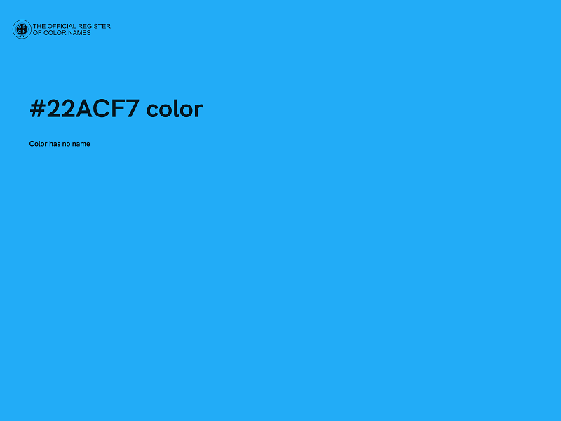 #22ACF7 color image