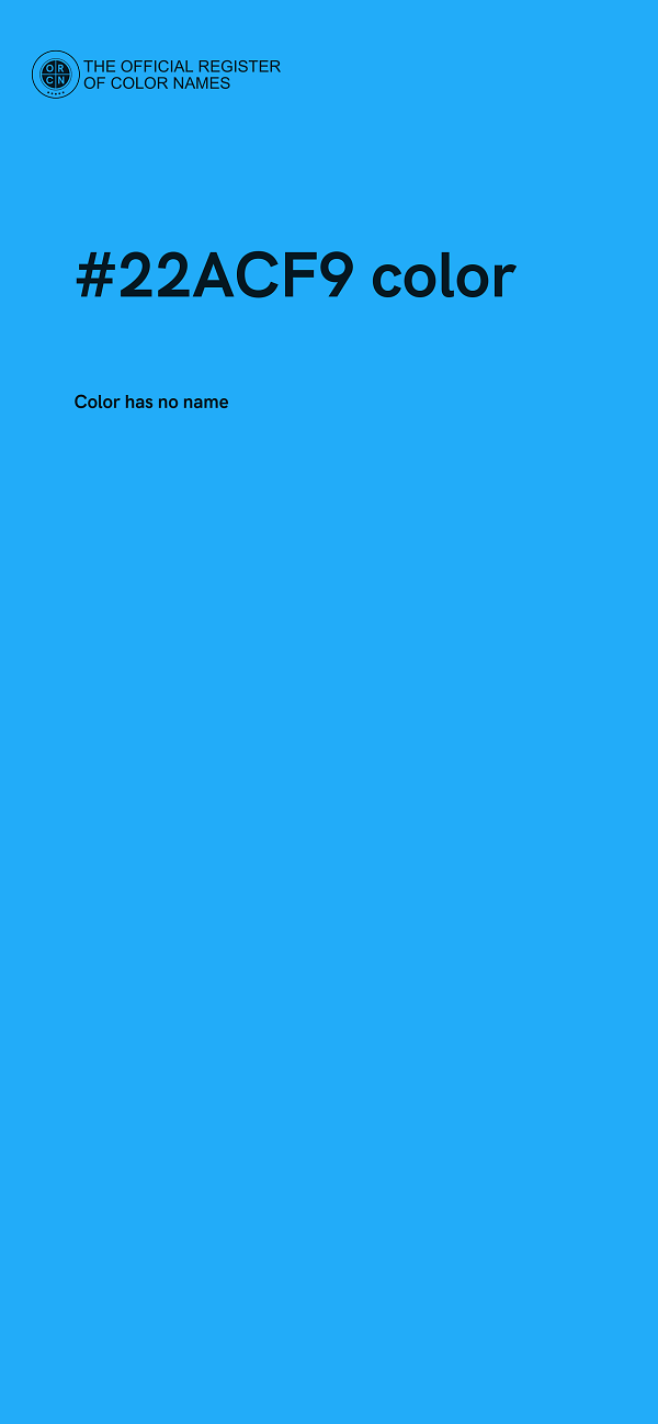#22ACF9 color image