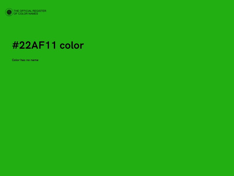 #22AF11 color image