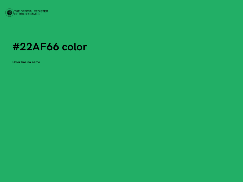 #22AF66 color image