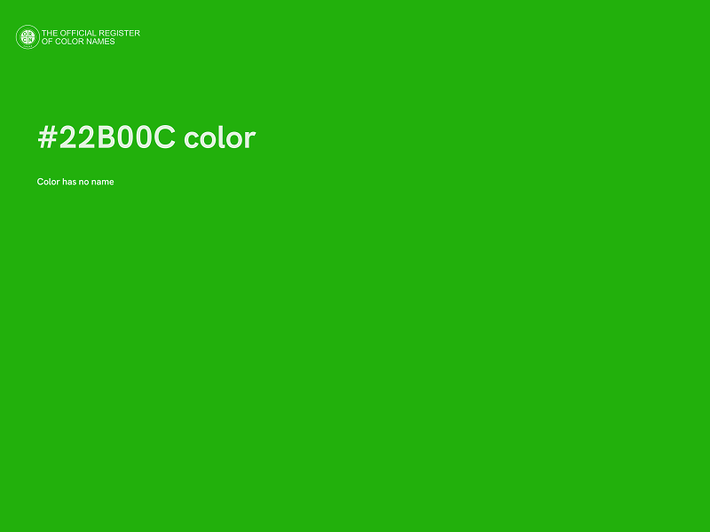 #22B00C color image