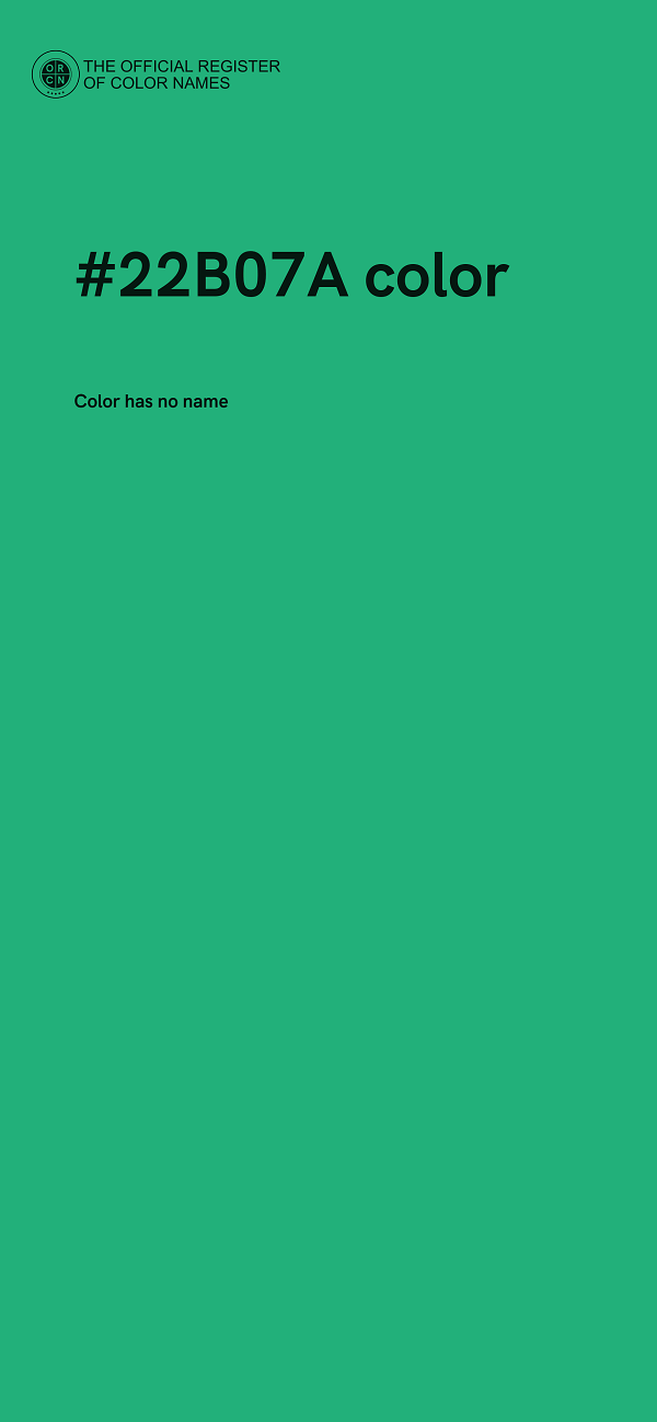 #22B07A color image