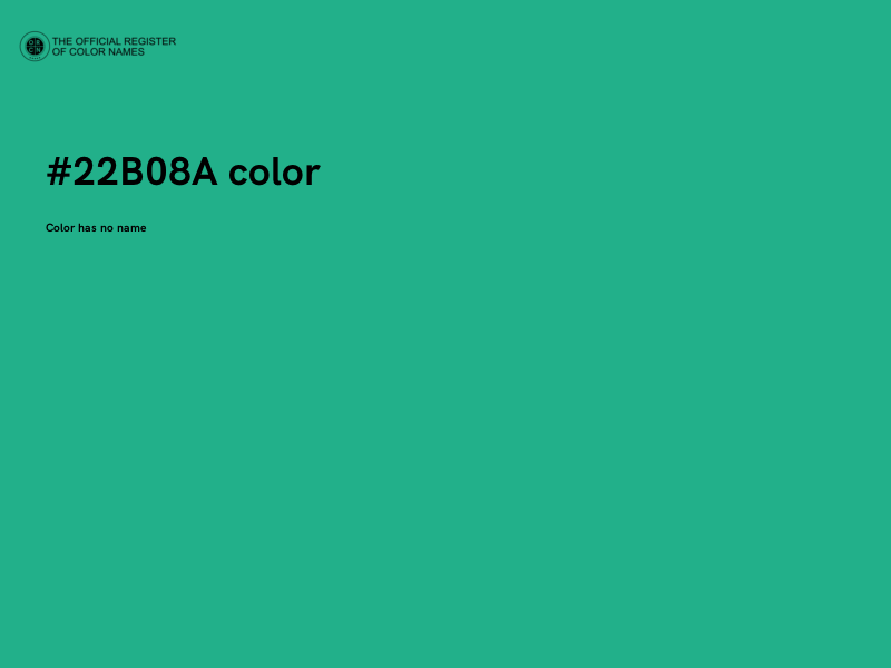 #22B08A color image