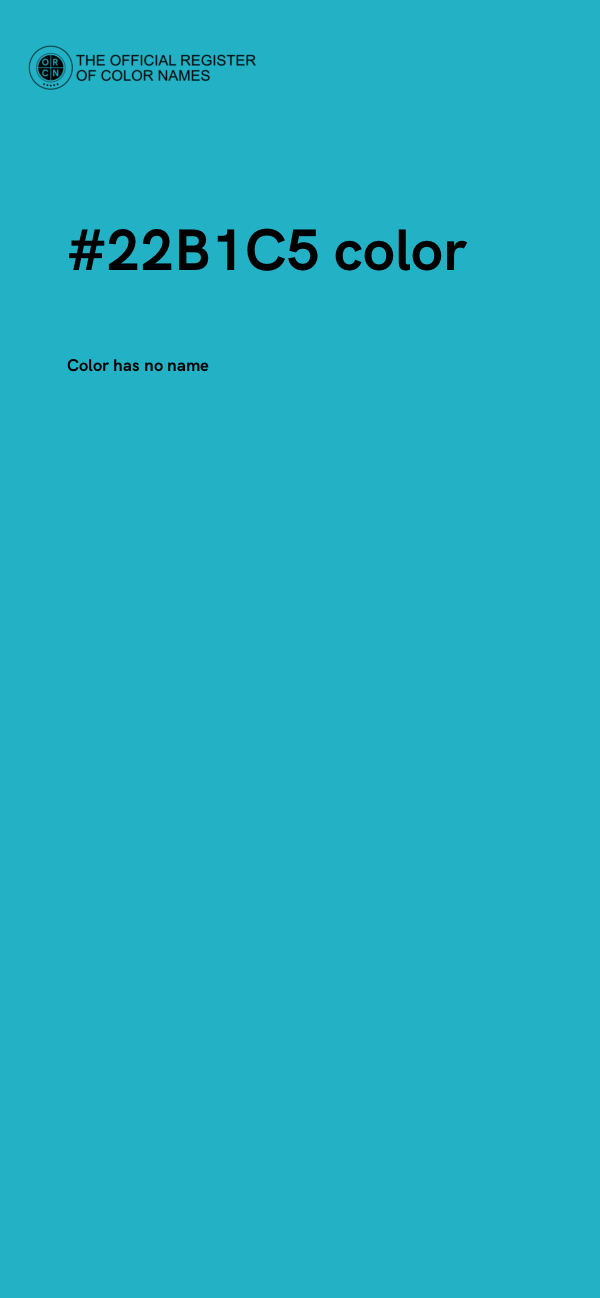 #22B1C5 color image