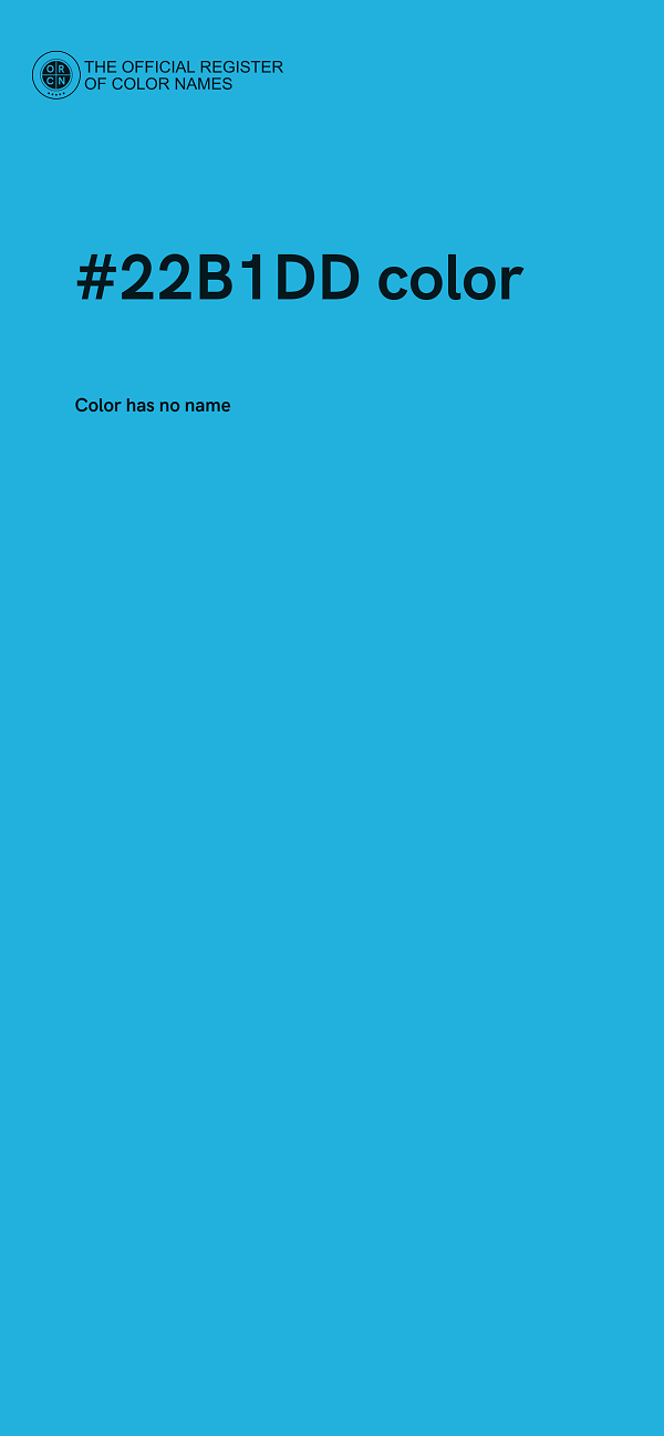 #22B1DD color image