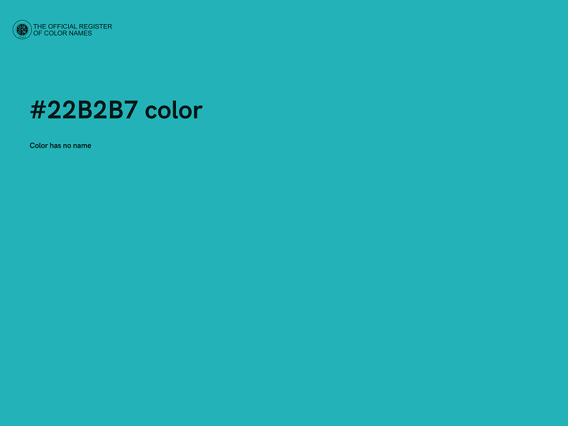 #22B2B7 color image