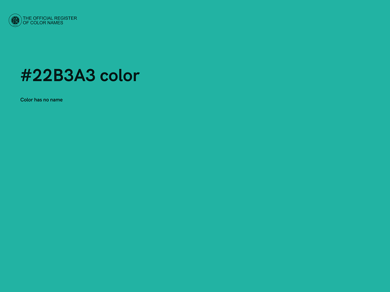 #22B3A3 color image