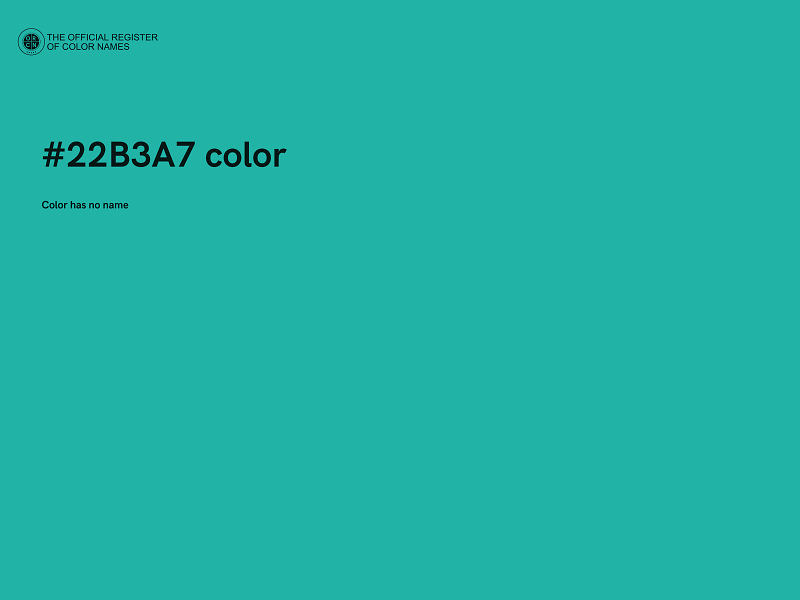 #22B3A7 color image