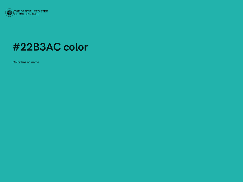 #22B3AC color image