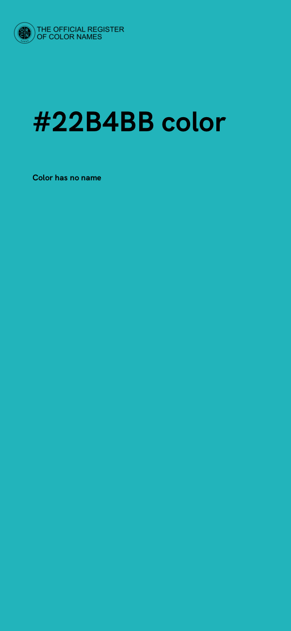 #22B4BB color image