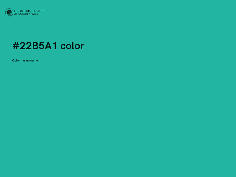 #22B5A1 color image