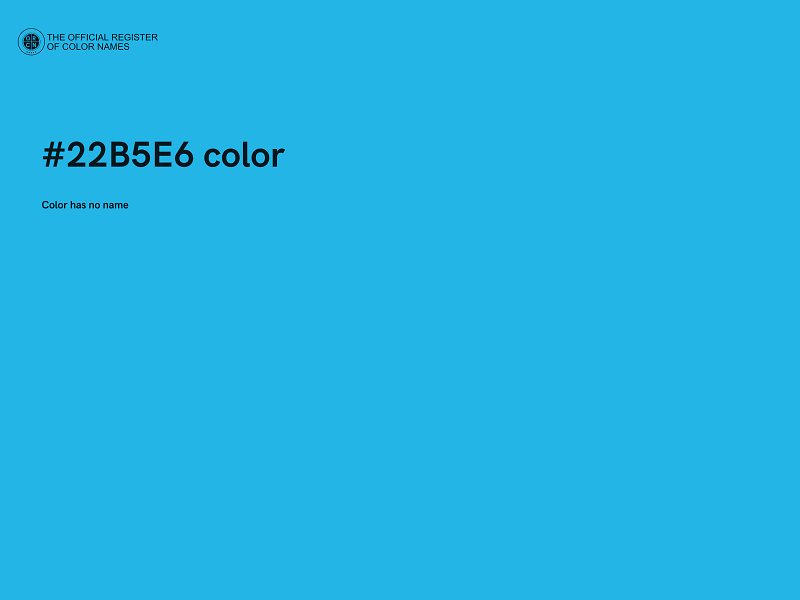 #22B5E6 color image