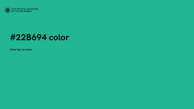 #22B694 color image