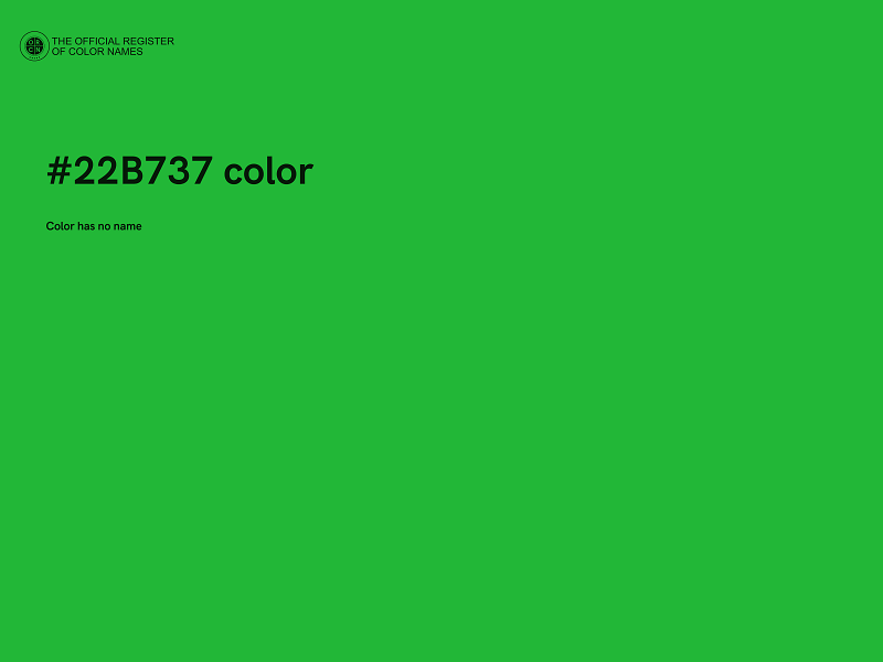 #22B737 color image