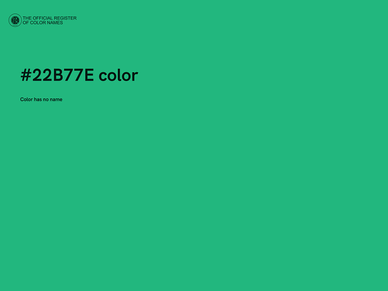 #22B77E color image