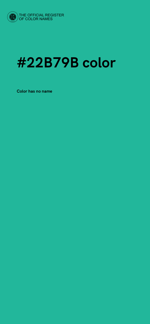#22B79B color image